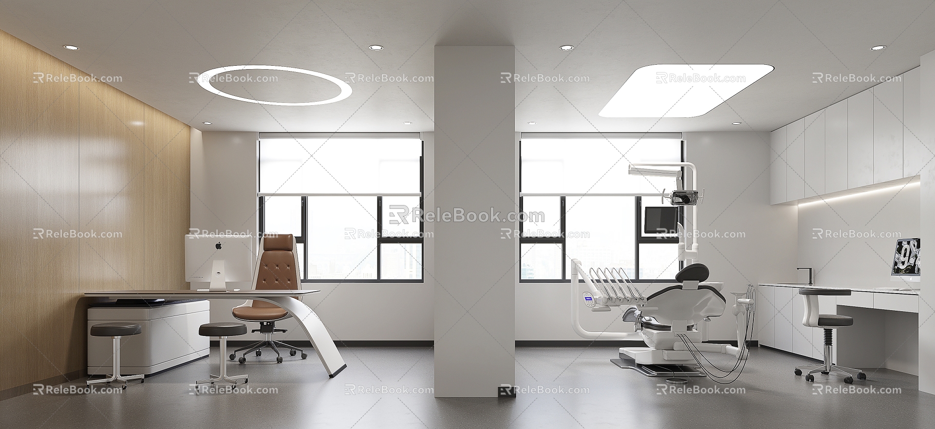 Modern Stomatological Hospital Dental Hospital Diagnosis and Treatment Office Hospital Office 3d model