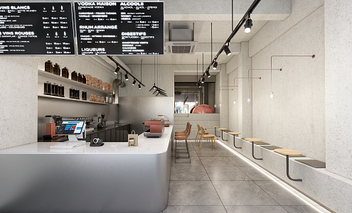 Industrial LOFT Cafe 3d model