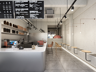 Industrial LOFT Cafe 3d model