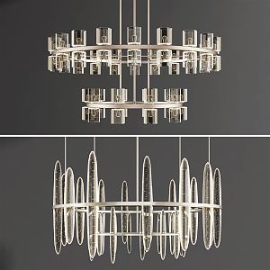 Modern chandelier combination 3d model