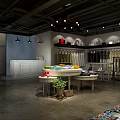 Modern Clothing Store Interior With Display Racks Clothing Displays Cashier Counter And Shop Windows