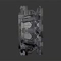 Three Industrial Gear Shaped Mechanical Equipment Components With Metal Construction