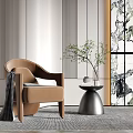 Modern single sofa 3d model