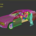 Modern Transparent Roof Car With Open Doors And Brown Seats For Passenger Entry