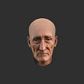 Detailed Elderly Man 3D Model With Bald Head And Realistic Facial Features