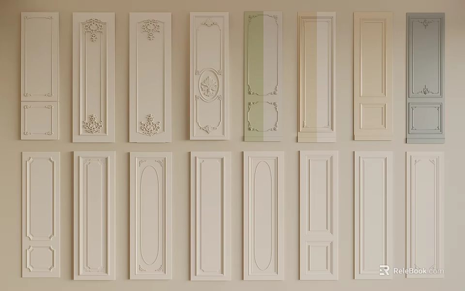 Decorative Wall Panels With Various Designs Different Styles And Color Options For Home Decor 3d model 