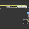Industrial Equipment System Comprising Yellow Pipes Control Panels Valves And Storage Tanks
