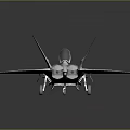 Modern Stealth Fighter Jet With Sleek Gray Fuselage And Aerodynamic Military Design