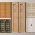 Louver shutter door 3d model