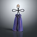 Modern Clothes Hanger with Purple Tassels and Diamond Shaped Decoration