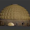 Yellowish Decorative Dome Container With Intricate Geometric Patterns And Small Ornate Base Piece