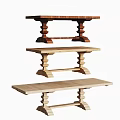 Wooden Dining Tables With Different Colors And Classic Legs Design Structure