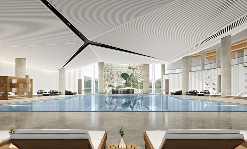 modern swimming pool 3d model