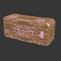 Stylish Golden Metal Household Box With Decorative Lock And Ornate Details