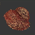 Decorative Household Ornament With Golden Black Textured Surface And Spiky Structure Design