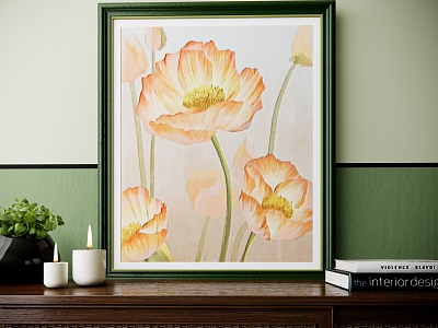 Modern plant painting decorative painting model