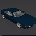 Blue Two Door Sports Car Featuring Sleek Design Black Wheels And Smooth Roof