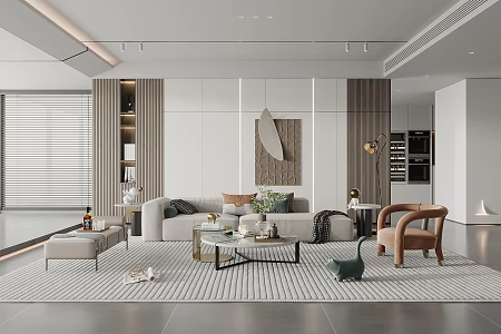 modern living room 3d model