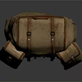 Vintage Canvas Backpack With Leather Straps Multiple Pockets And Classic Design
