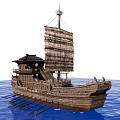Chinese ship Ancient Three Kingdoms ship 3d model