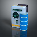 LUX 900 Device With White Body Digital Display And Blue Cylindrical Component
