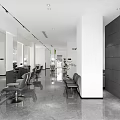 Modern Hair Salon Interior Design With Salon Chairs Mirrors And Polished Floors