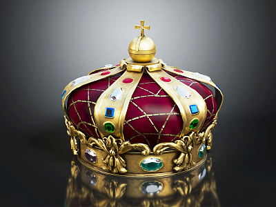 European-style crown home accessories 3d model