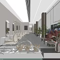Modern Beauty Salon Interior With White Styling Chairs Mirrors And Green Plants