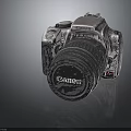 Professional Canon Digital Camera With Silver Body And High Quality Lens