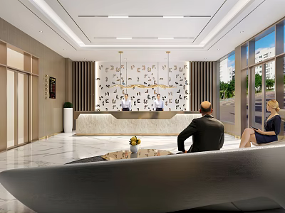 Modern Hall Reception Hall 3d model