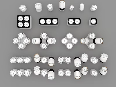 Various Downlights And Spotlights With Different Designs For Home Lighting 3d model