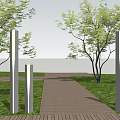 Modern landscape lamp 3d model