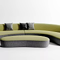 Modern Combination Sofa Curved Sofa 3d model