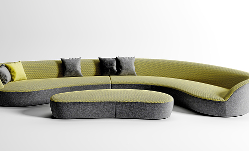 Modern Combination Sofa Curved Sofa 3d model