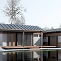 Modern Store Public Building Small Public Building Landscape Building Post Station Building Store Building 3d model