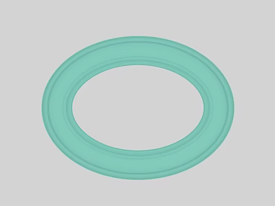 Light Green Circular Decorative Ceiling Ring with Smooth Molding and Modern Style 3d model