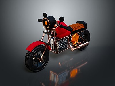 Motorcycle Two-wheeled Motorcycle Cross-country Motorcycle Road Race Motorcycle Motor Vehicle Transport 3d model