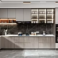 Modern Kitchen Interior Design With Island Counter Cabinets And Stainless Steel Appliances
