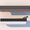 Building Exterior Wall With Layered Roof Tiles Decorative Eave Trim And Textured Material Design