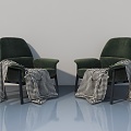 Sofa stool 3d model