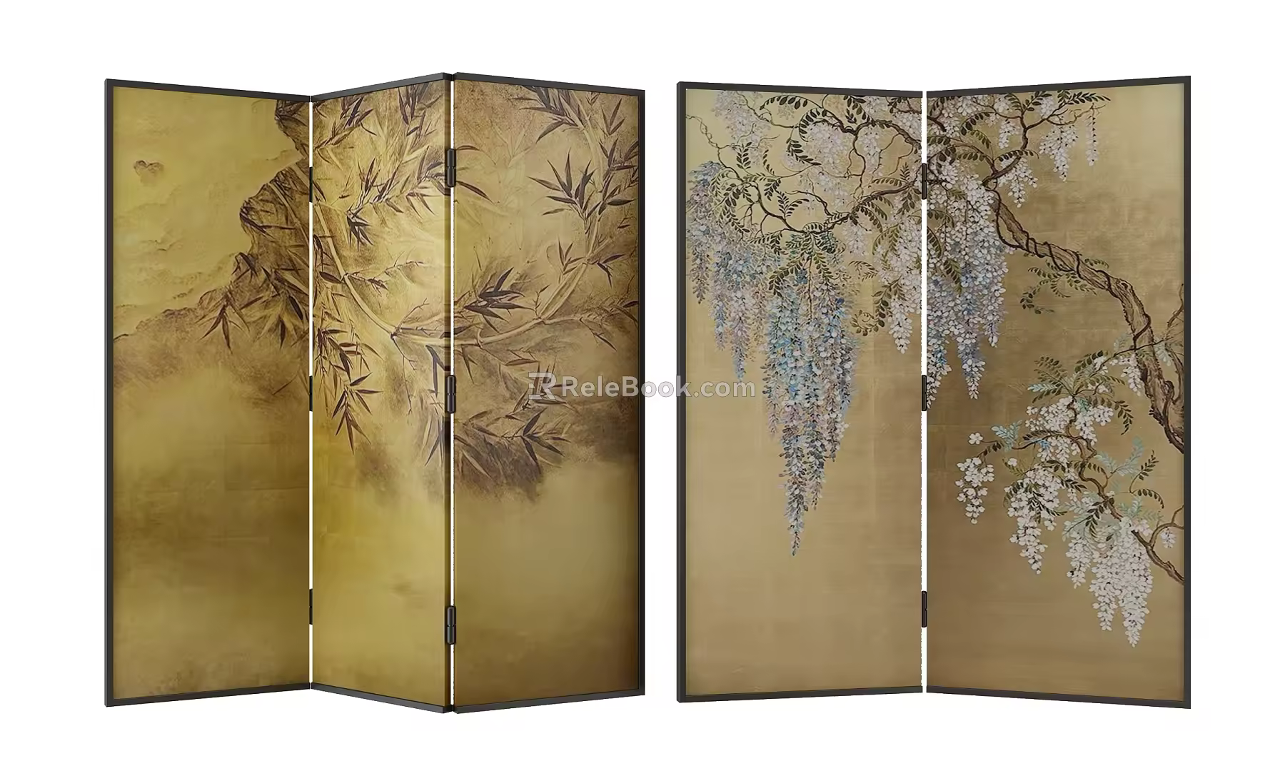 new chinese style screen 3d model