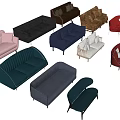 Sofa Set with Multiple Colors and Various Styles for Living Room Decor 3d model