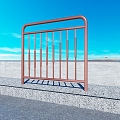 Rose gold fence effect drawing 3d model