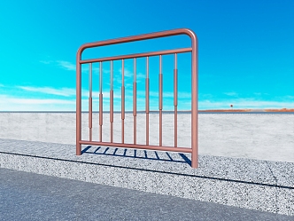 Rose gold fence effect drawing 3d model