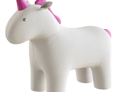 Modern Children's Chair Fabric Unicorn Leisure Chair 3d model