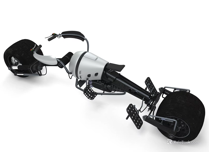 Modern Off Road Motorcycle With Big Tires And Unique Design 3d model