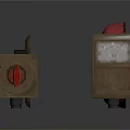 Safety Control Devices Including Red Alarm Knob Switch And Button Panel