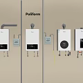 Poliform Home Appliances Wall Mounted Water Heaters With Digital Display And Controls
