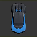 Blue And Gray Luxury Sports Car With Sleek Design Shiny Exterior And Black Wheels