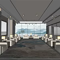 Modern Reception Room Reception Room 3d model